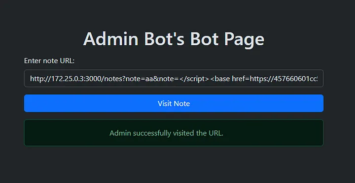 Adminbot triggered successfully