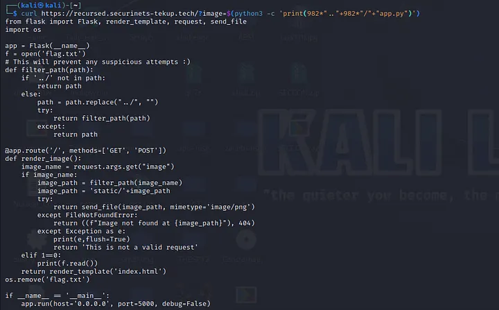 Recursion limit bypass