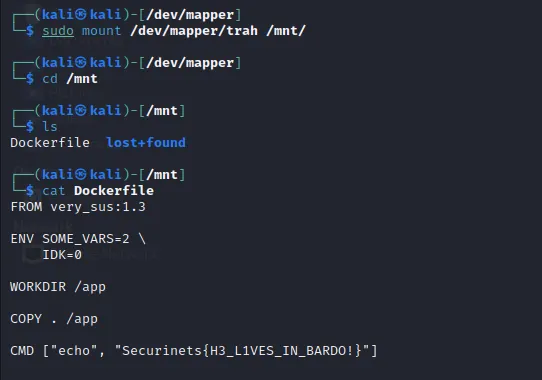 Dockerfile contents
